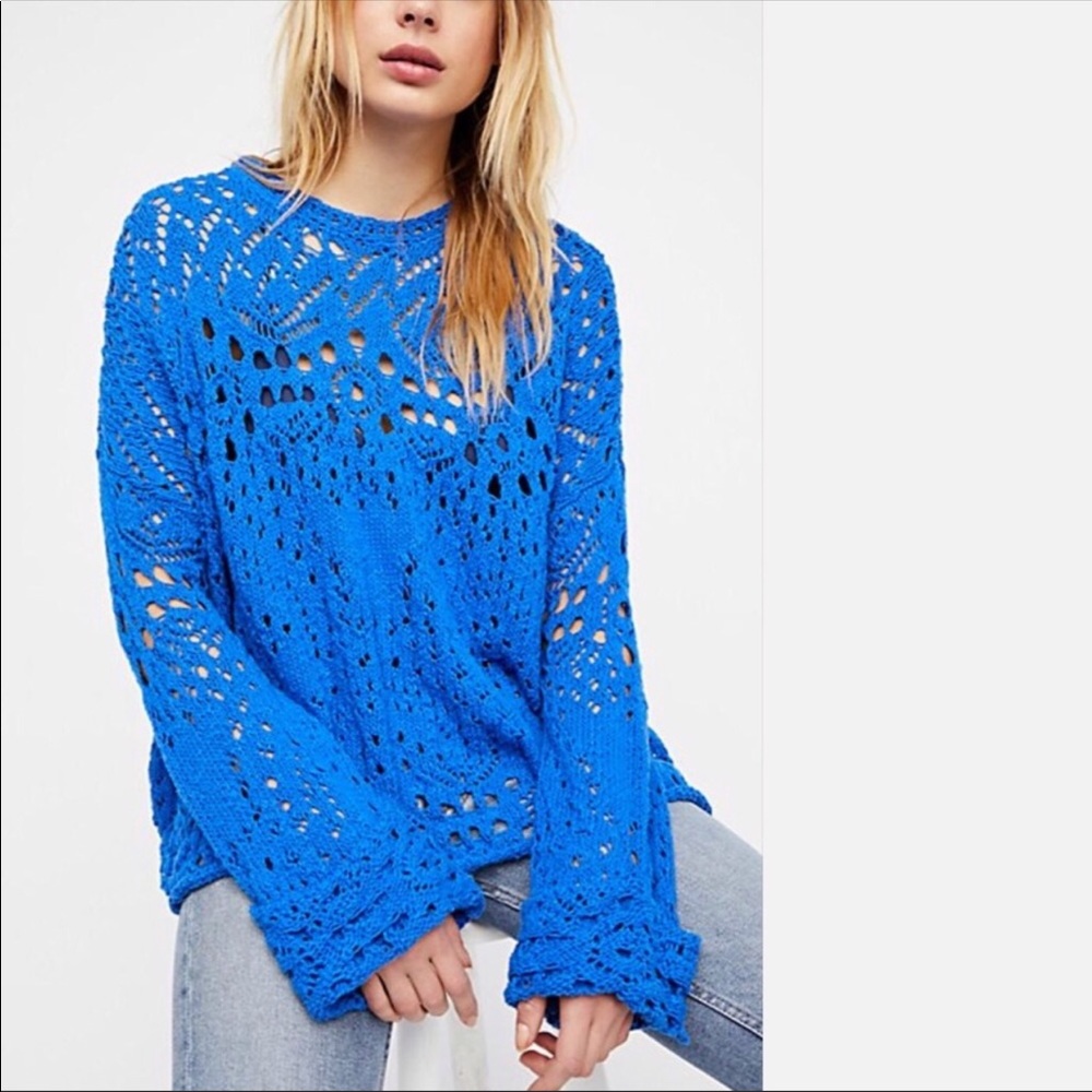 Free people traveling lace sweater